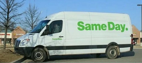 Courier service man with a - service,