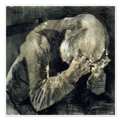 Man with his head - with,