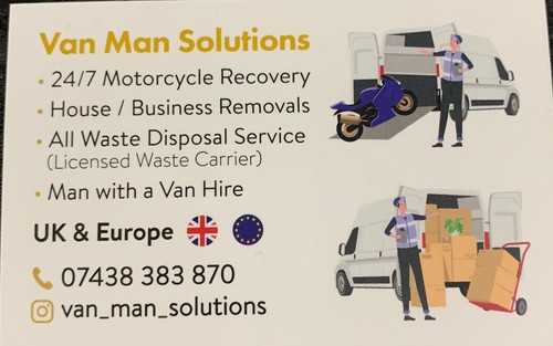 Man with van - a, removals